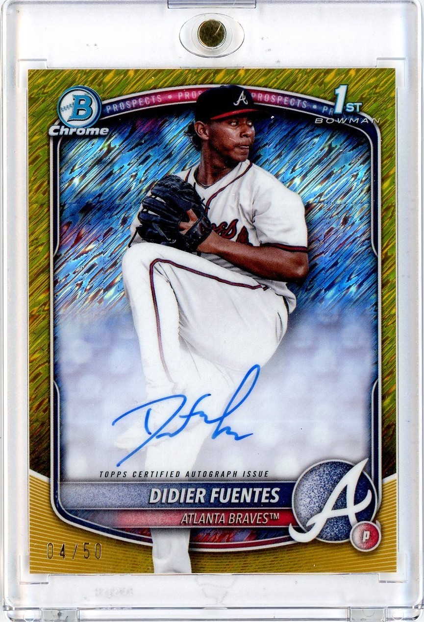 2025 Bowman Chrome Didier Fuentes Auto Gold Shimmer Refractor /50 1st CPA-FDU