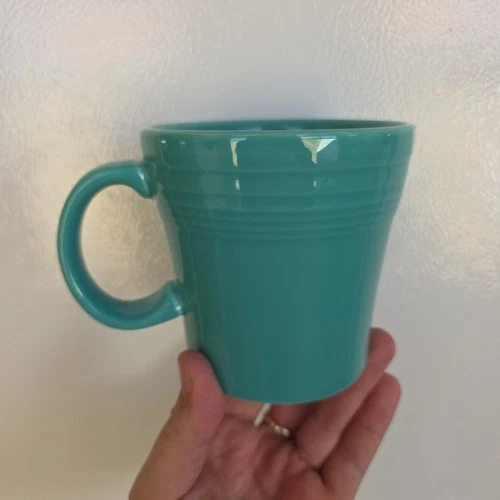 HLC USA Fiesta Fiestaware Coffee Mug Cup Large Tapered Fiesta D Ring Blue 15oz