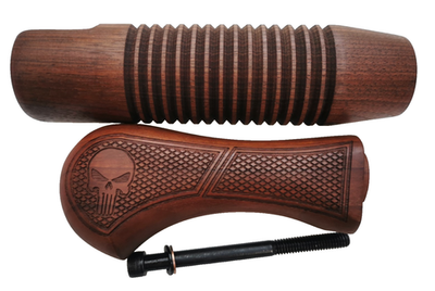 20 GAUGE MOSSBERG 590 SHOCKWAVE FOREND & STOCK GRIPS WALNUT WOOD