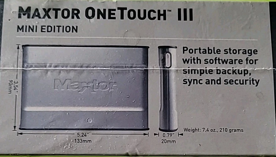 NEW & Sealed Maxtor OneTouch III Mini Edition 80GB External Hard Drive USB - Image 4 of 4