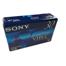 Sony VHS-C Premium 30Min Blank Camcorder Handycam Video Tape TC-30VHGL