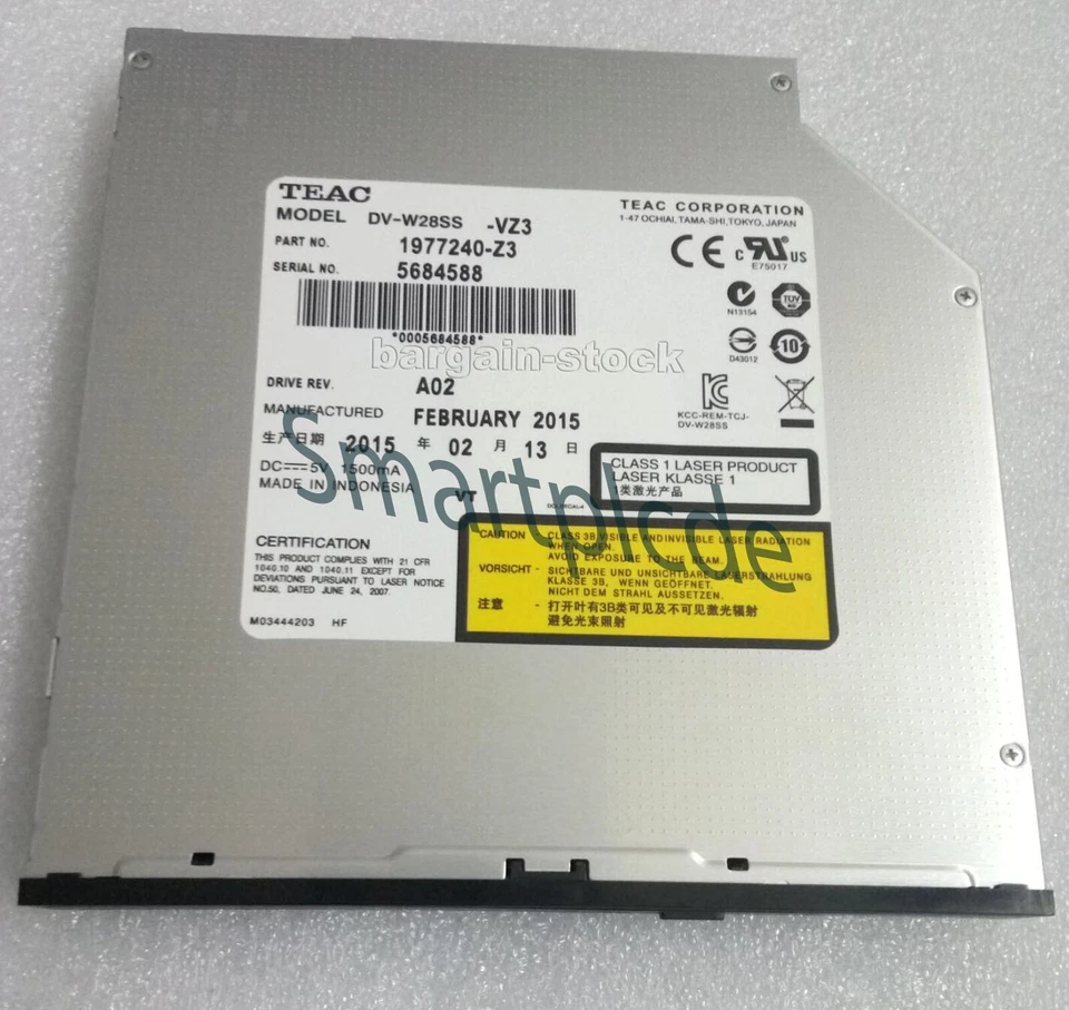 TEAC DV-W28SS SATA Slot Load CD DVD Rewriter Burner Drive 12.7mm DVD RW Burner ~ - Image 2 of 4