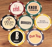 Jim Beam Distillery Bourbon 7pc Poker Chip Set