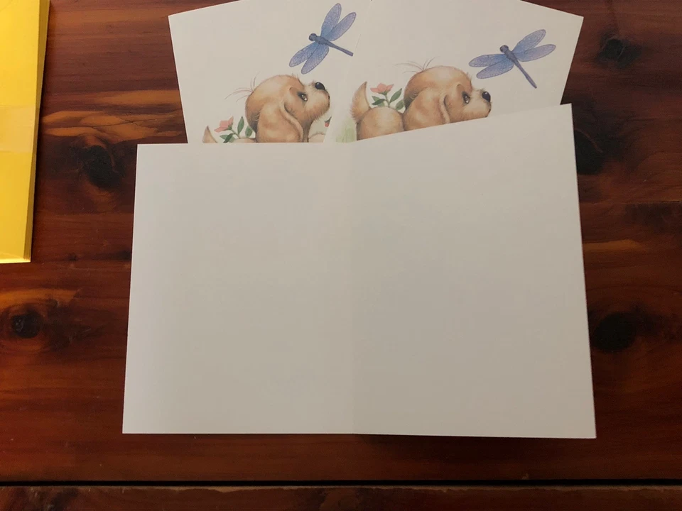 Bill Morehead Puppy Dogs Firefly Mushroom Blank Note Cards Set Of 10 Vtg 1980s - Image 4 of 4