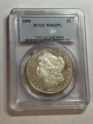 1890 P Morgan Silver Dollar PCGS MS62 PL Great Mirrors Tough Philly PL
