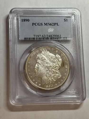 1890 P Morgan Silver Dollar PCGS MS62 PL Great Mirrors Tough Philly PL