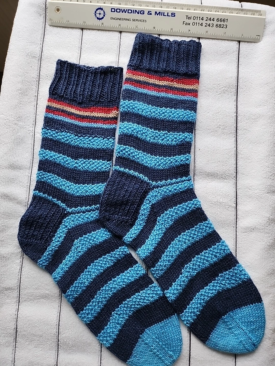 Hand Knitted Wool Socks Size 7-11 #77