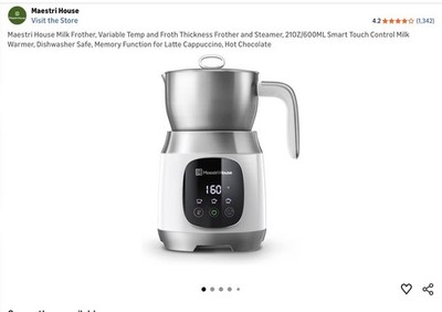 Handheld Milk Frother with Stand Electric Frother for Coffee Latte