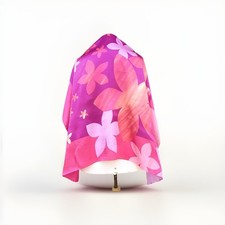 A122 Made in Italy 100 Silk Square Scarf Vibrant Pink Floral Print Wrap