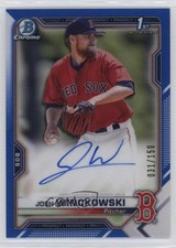 2021 Bowman Chrome Prospect Blue Refractor 31/150 Josh Winckowski Auto 0vg0