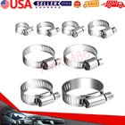 101pcs Adjustable Hose Clamps Worm Gear Stainless Steel Clamp Assortment Kit