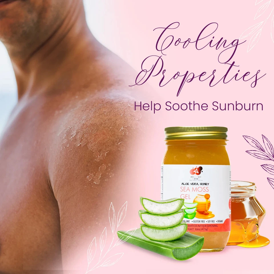 健康草药 | 海苔凝胶含芦荟和生蜂蜜 (16 盎司) — 第 4/4 张图片