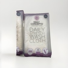 NEW Daily Concepts Daily Stretch Wash Cloth WHITE Unopened Plus Ship AUTHENTIC