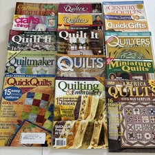 Vintage Lot Of 15 Misc. Quilting Magazines And Books And Crafting Magazines