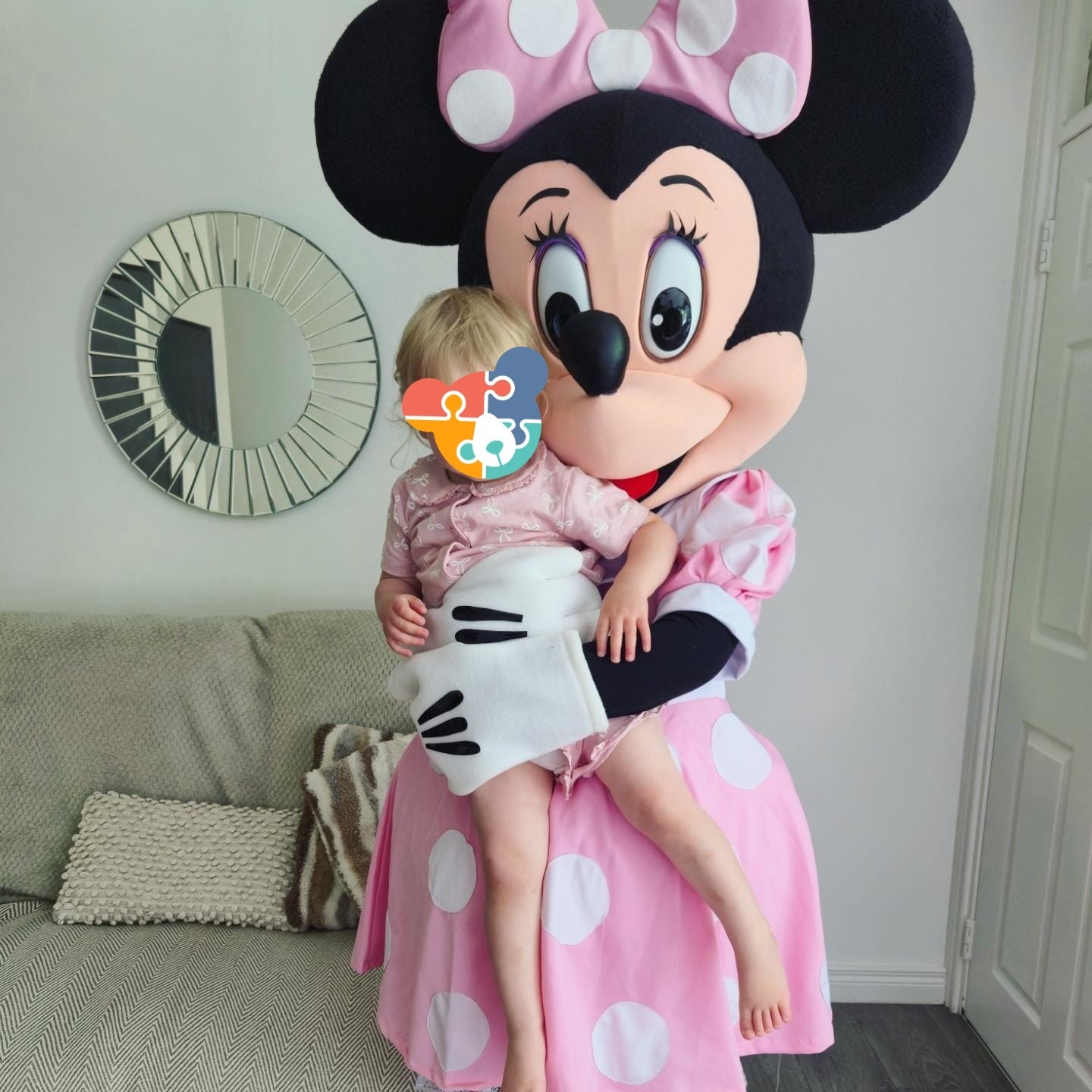 Disfraz de mascota rosa de Minnie Mouse parecida - Calidad premium - Vendedor del Reino Unido