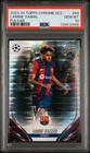 2023-24 TOPPS CHROME UEFA CLUB COMPETITIONS PULSAR #64 LAMINE YAMAL RC PSA 10