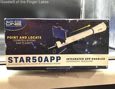 Explore One STAR50APP 50mm Refractor Telescope w/ Panhandle Mount Smartphone App
