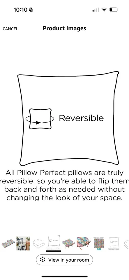 Pillow Perfect Outdoor, Indoor Make It Rain Zinnia Reversible Chair Pad Set of 2 - Image 4 of 4