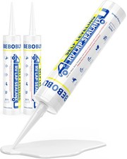 BEBOBLY RV Roof Sealant, Self Leveling Lap Sealant White, Caulking 2 Pack