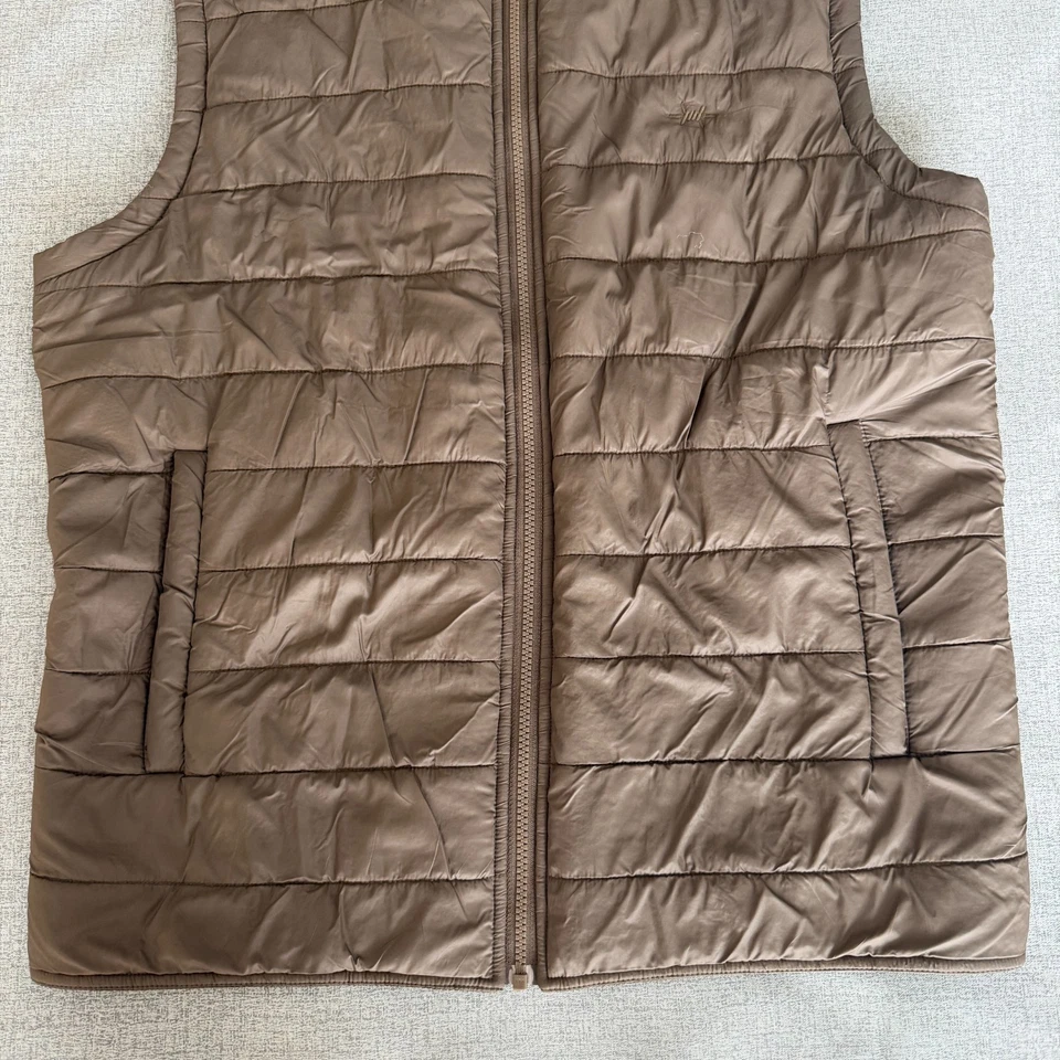 Texas Standard Puffer Vest Mens XL Brown Olive Full Zip Hybrid Lightweight Adult - Image 4 of 4