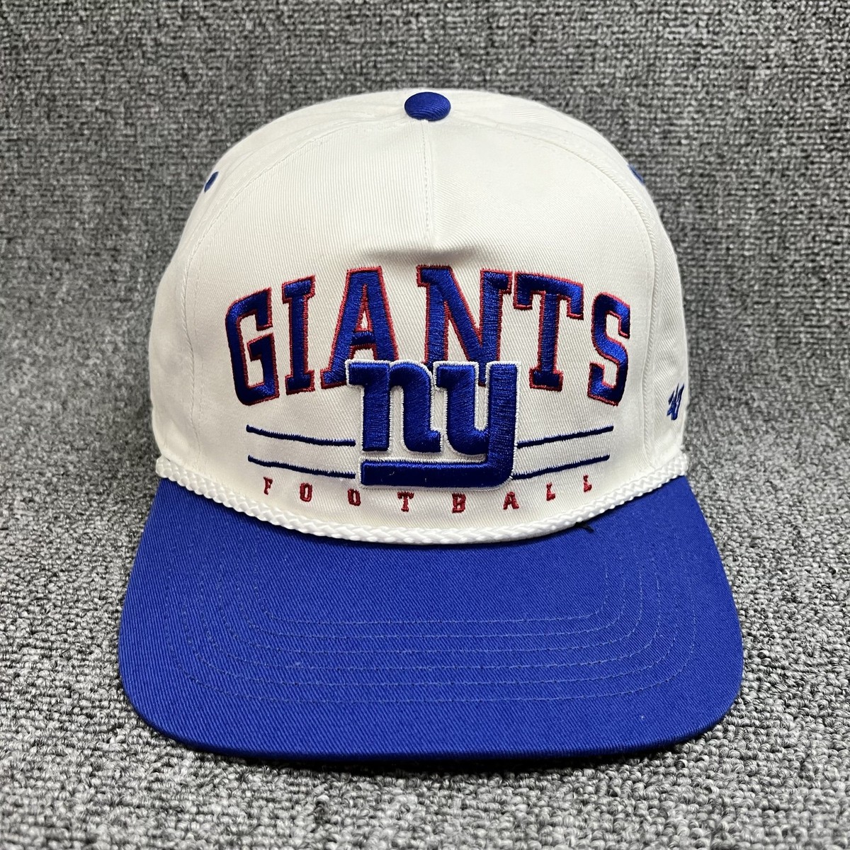 '47 Brand New York Giants GIANTS ny FOOTBALL Rope Hitch Snapback Hat Natural Blu