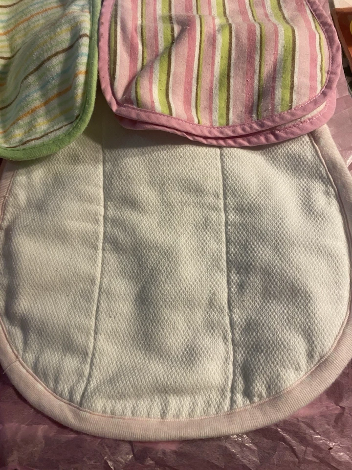 Lote de paños de muselina y rizo para bebé lavables a máquina 3 tamaños usados Foto 4 de 4