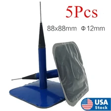 5 Pcs Tyre Plug Patch Auto Car Tire Puncture Repair Kit Wired Mushroom 88mm 12mm