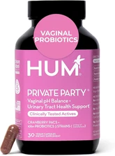 HUM Private Party Vaginal Probiotics for Women, Ph Balance and Urinary Tract Sup