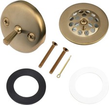 Champagne Bronze Trip Lever Tub Trim Kit Set with Trip Lever Overflow Face Pl...