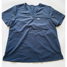FIGS Technical Collection Navy Blue Short Sleeve Scrub Top Size XL