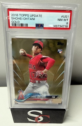 Shohei Ohtani 2018 Topps Update Gold RC /2018 #US1 PSA 8 NM-MT