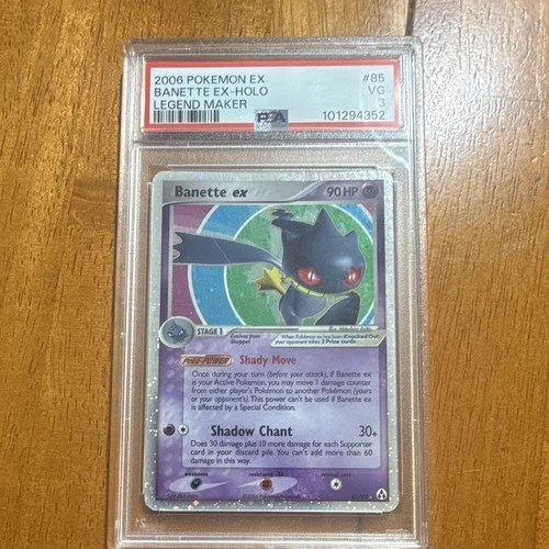 Pokemon 2006 EX Legend Maker Banette ex 85/92 Holo Ultra Rare PSA 3