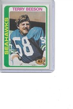 1978 Topps Terry Beeson Rookie Seattle Seahawks Football Card #313. rookie card picture
