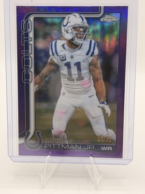 MICHAEL PITTMAN JR. 2025 TOPPS CHROME PURPLE REFRACTOR COLTS /75