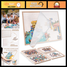 Puzzle Board for 1000 Pieces with 4 Sorting Trays  Protective Cover, 31.5"x23.6
