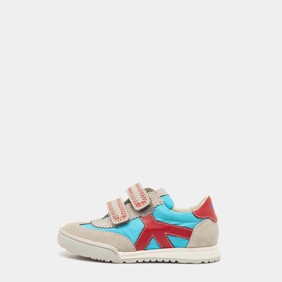 Moschino Multicolor Suede and Leather Low Top Sneakers Size 24