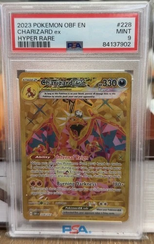 Charizard ex 228/197 SV03 Obsidian Flames Hyper Rare Holo PSA 9 2023