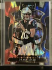 2025 Panini Select Drake Maye Concourse Red, Blue, And White Shock No 80