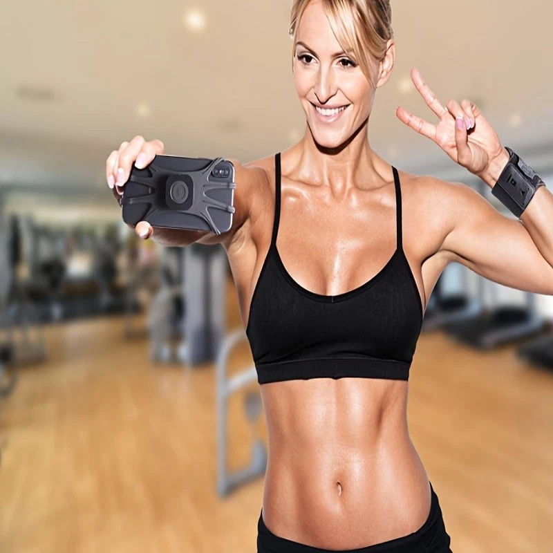 Soporte de teléfono móvil de muñeca desmontable con rotación de 360° para teléfonos inteligentes de 4,7-6,5 pulgadas Foto 4 de 4