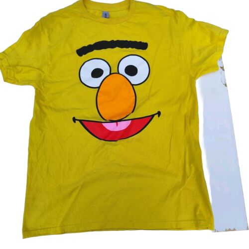 Sesame Street Big Bird's face Yellow Fitted T-Shirt size medium all over print