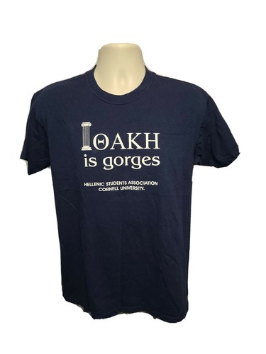 Cornell University Hellenic Association Oakh is Georges Adult Medium Blue TShirt