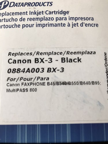 Canon BX-3 Compatible Ink Cartridge - Black - 0884A003 - Picture 2 of 3