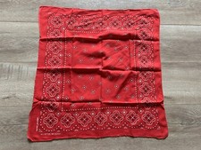 Vintage Wash Fast Color All Cotton Red Paisley Bandana USA