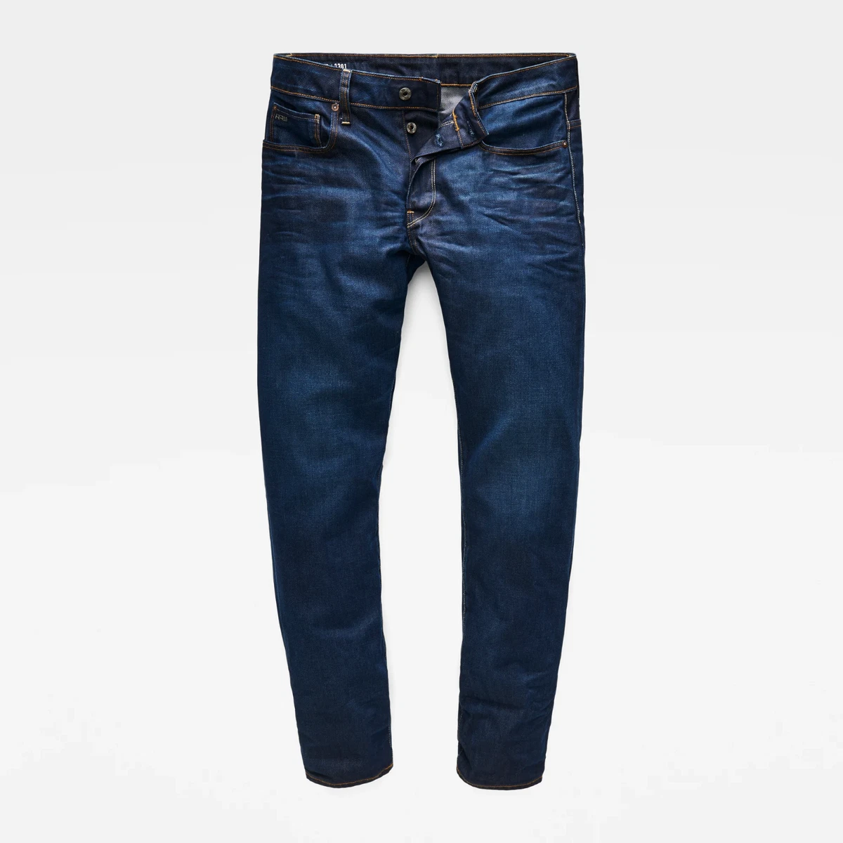 G Star 3301 STRAIGHT Dark Aged Hydrite 12OZ Denim Size W30 L34