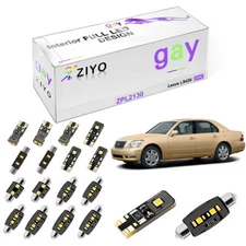 21pcs Deluxe White LED Interior Light Kit For Lexus LS430 2001-2006 With Mirror