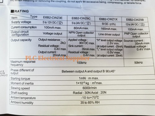 1PCS OMRON Incremental Rotary Encoder 500P/R E6B2-CWZ5G Push-Pull Output 500P - Picture 7 of 9