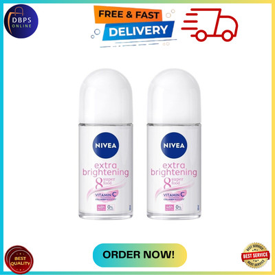 Nivea Extra Brightening Vitamin C Collagen Booster Roll On Deodorant Pack of 2