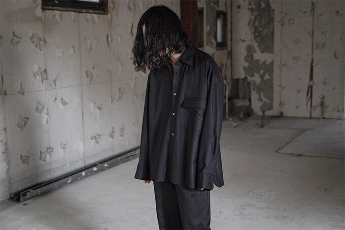 STEIN Oversized Down Pat Shirt Wool Black size Small | eBay