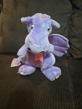 Vintage Dragon Plush Purple Dakin Pink Blue Stuffed Animal 1983 Toy Doll