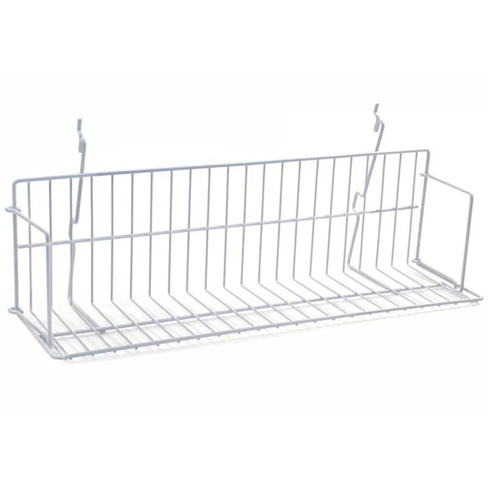 ONLYHANGERS 24" Wide Video Shelf for Slatwall, Gridwall or Pegboard -Box of 3 White